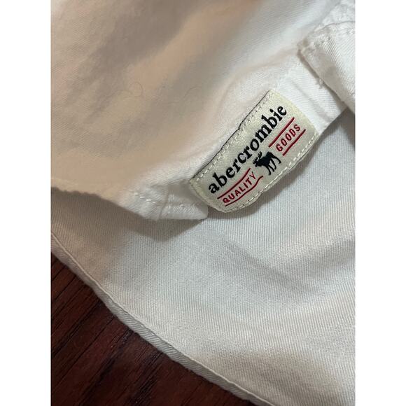 Abercrombie Kids Boys 9/10 Long Sleeve Button Up White Casual Academia Preppy - Picture 4 of 8
